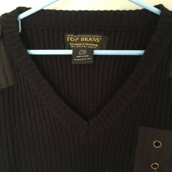 Liberty Uniform Top Brass Sweater Blue elbow patch - Picture 4 of 8